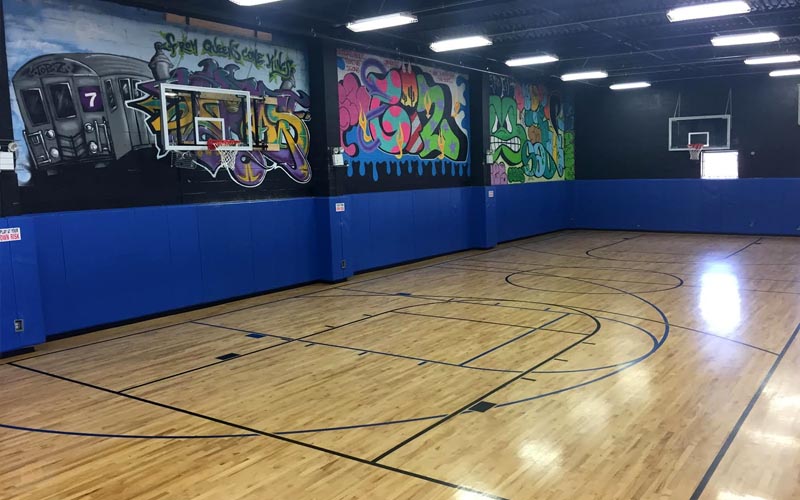 Additional Basketball half court at Artistic Stitch Sports Complex in Queens, NY.