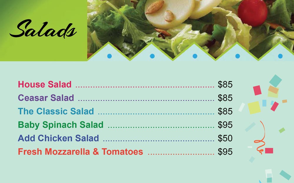 Salads Prices